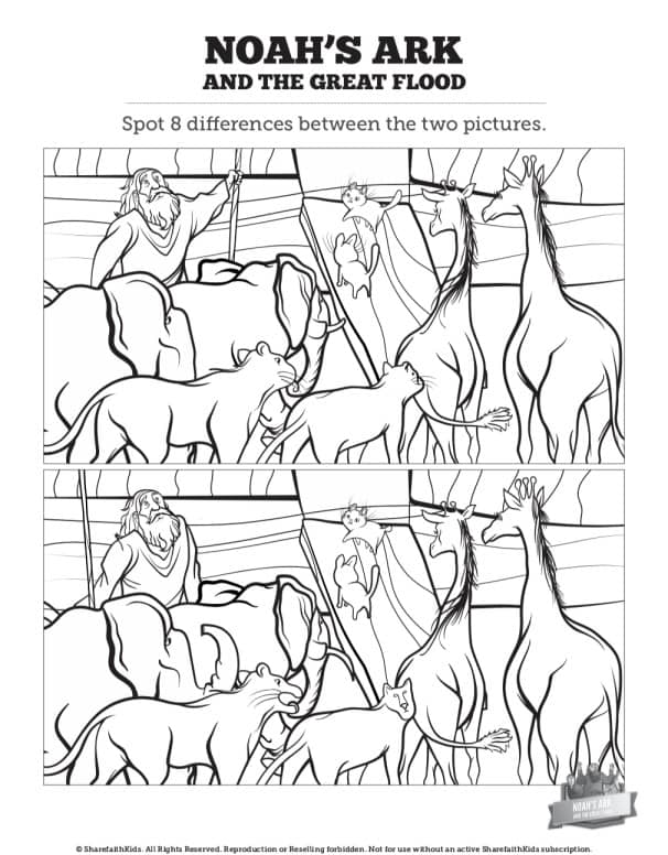 Noah's Ark Kids Spot The Difference