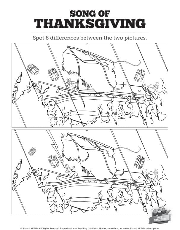 Psalm 107 Song of Thanksgiving Spot the Differences