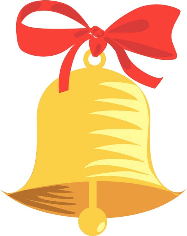 Red Bow Ties a Christmsa Bell Ornament