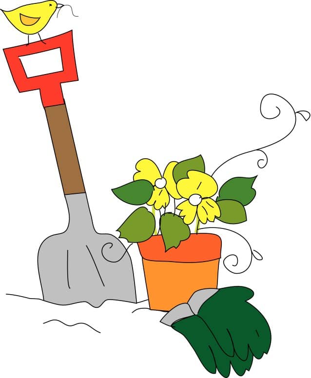 Fun Gardening Scene