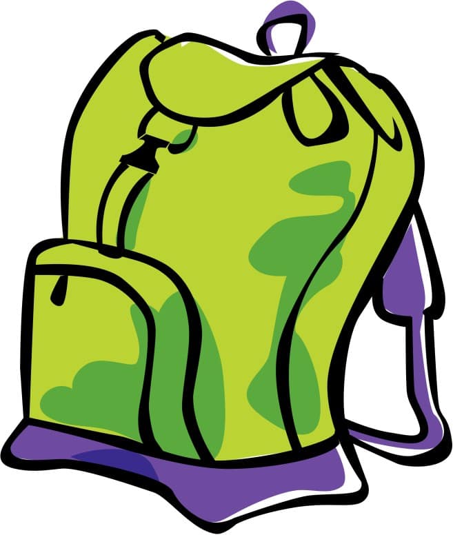 Green and Purple Backpack