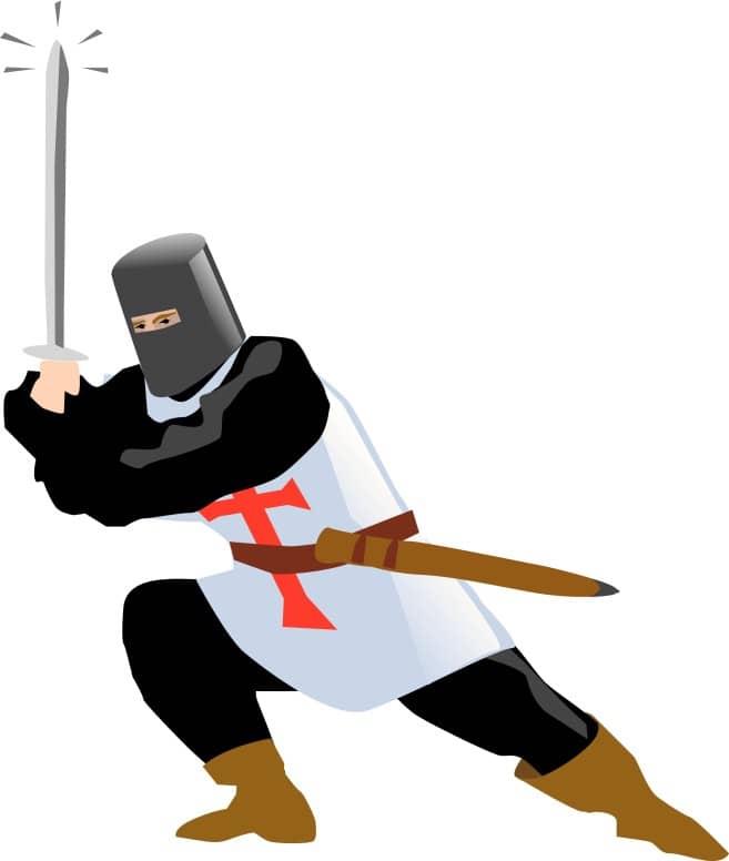 Crusader Striking a Righteous Blow