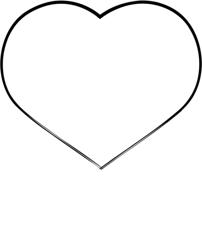 Heart Oulined in Black