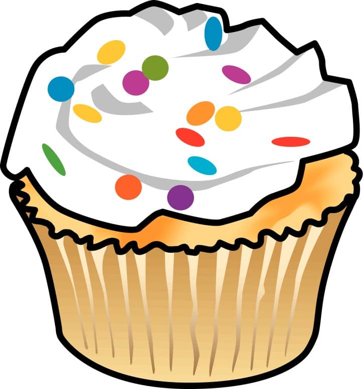 Cupcake and Colorful Frosting