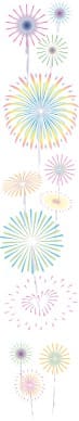 Column of Colorful Fireworks
