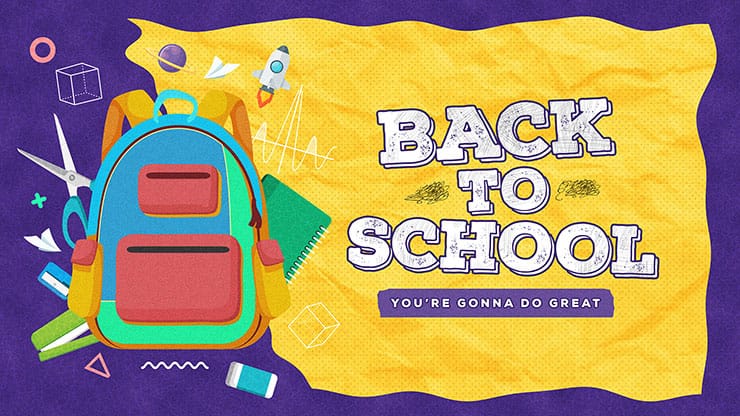 Back To School Yellow Church PowerPoint
