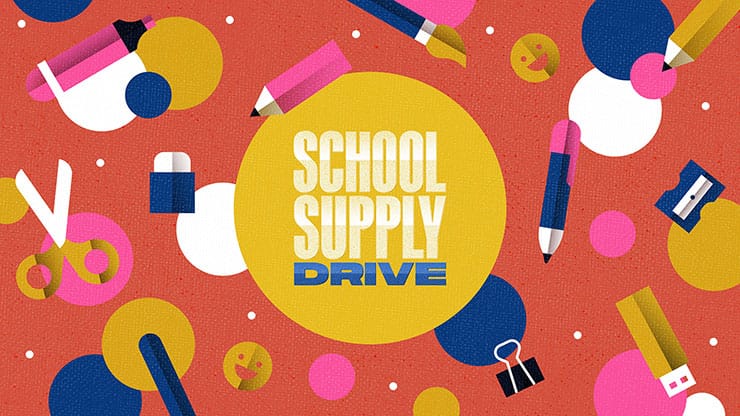 School Supply Drive Pencil Church PowerPoint