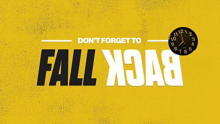 Fall Back Clock Title Graphics