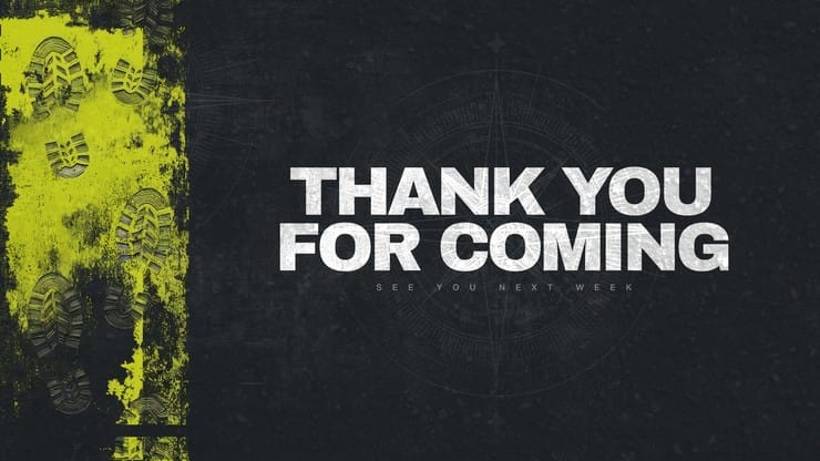 Sent Compass Footprints - Thank You: Title Graphics