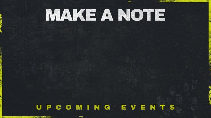 Sent Compass Footprints - Upcoming Events: Title Graphics