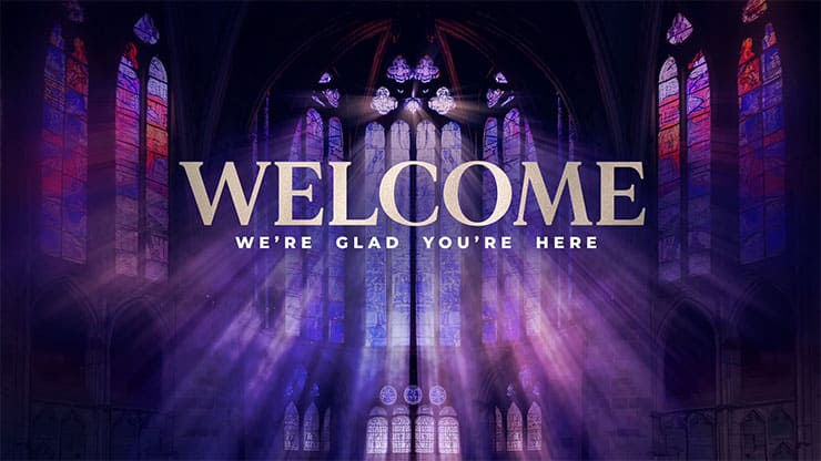Cathedral Glass Collection: Motion Welcome