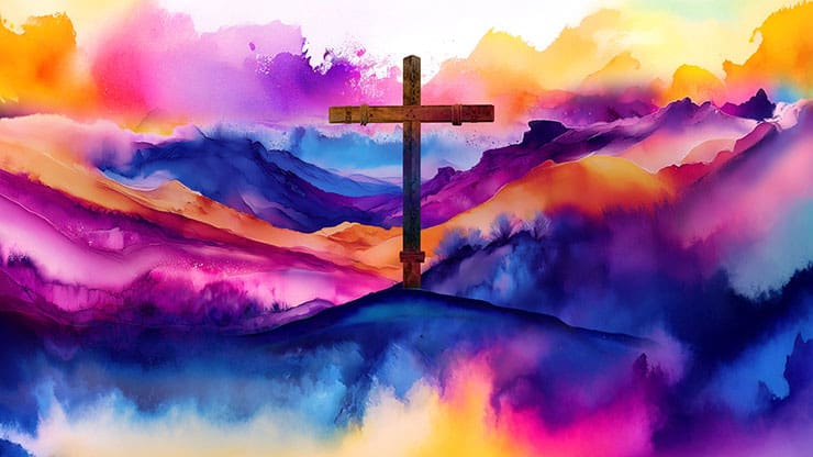 Easter Color Collection: Easter Color Cross