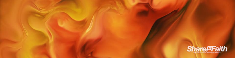 Orange Paint Swirl Abstract Triple Wide Background Video