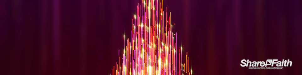 Christmas Tree Particle Fountain Triple Wide Worship Video