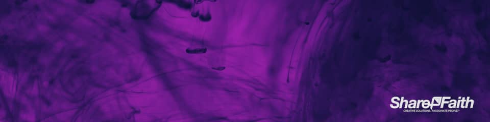 Purple Ink Drop Triple Wide Worship Video