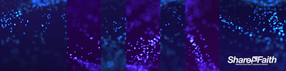 Blue Particle Waves And Bars Triple Wide Worship Video Background