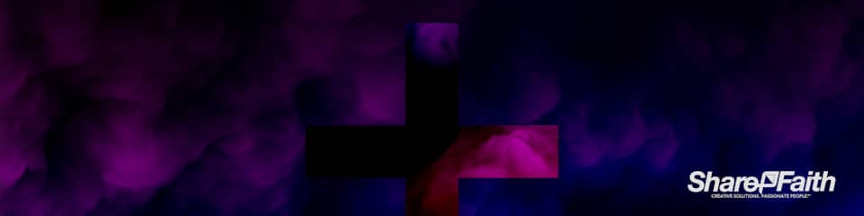 Violet Abstract Clouds Triple Wide Background