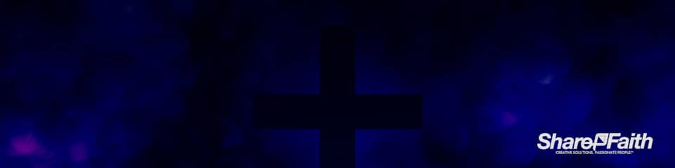 Royal Blue Cross Abstract Clouds Triple Wide Background