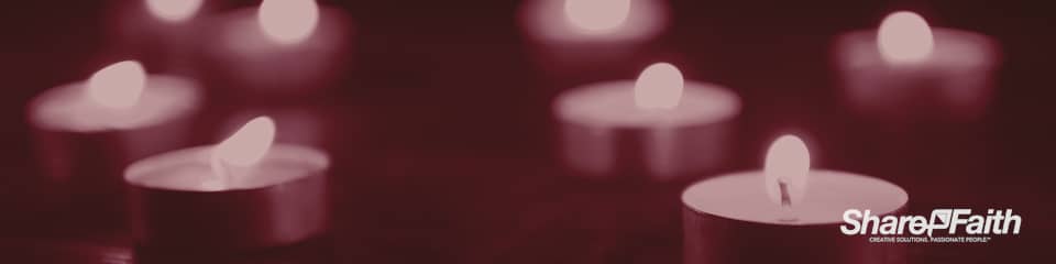 Christmas Candle Scarlet Triple Wide Motion Background