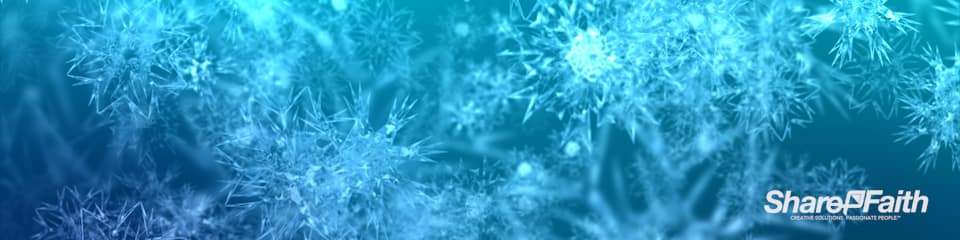 Crystal Snowflakes Christmas Particles Triple Wide Worship Video