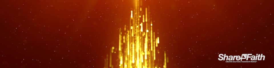 Christmas Tree Particle Shower Triple Wide Worship Video