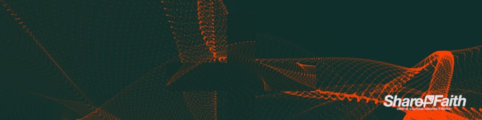Red Cross Energy Wave Triple Wide Worship Video Background