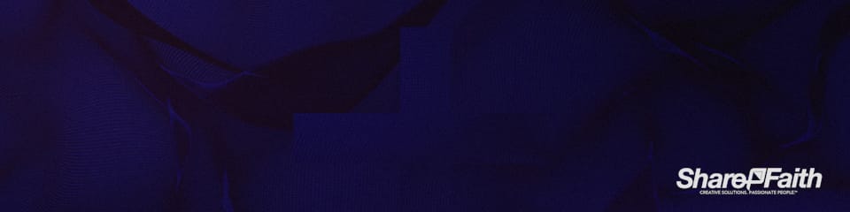 Dark Blue Particle Wave Cross Triple Wide Worship Background Video