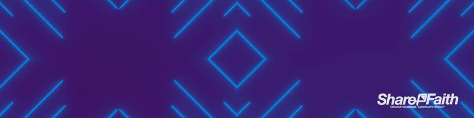 Blue Laser Kaleidoscope Triple Wide Worship Video