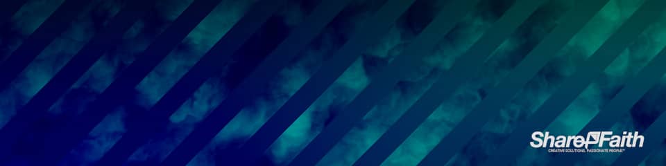 Aqua Stripes Abstract Clouds Triple Wide Background