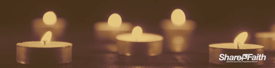 Christmas Candle Sepia Tone Triple Wide Video Loop