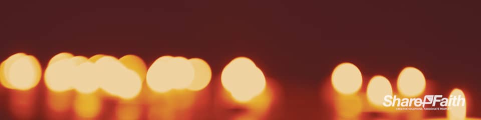 Christmas Candle Bokeh Triple Wide Motion Background