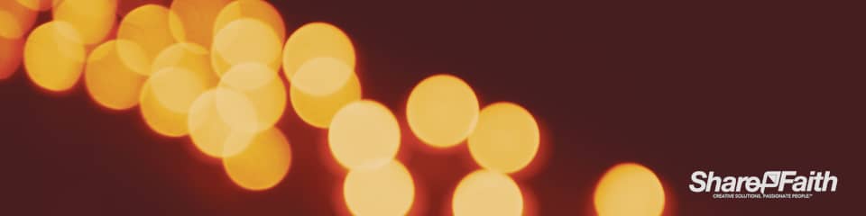 Christmas Candle Bokeh String Triple Wide Worship Video