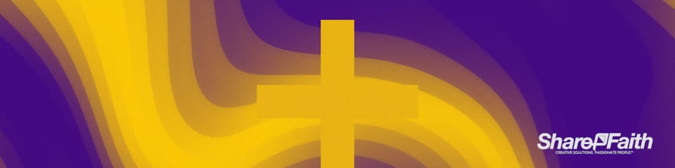 Pixel Waves Yellow Cross Triple Wide Motion Background