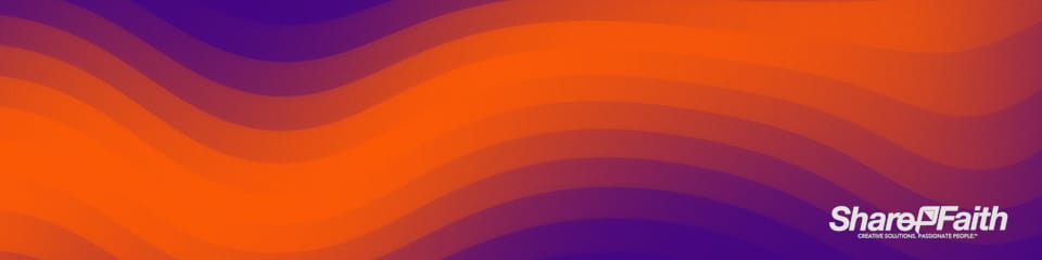 Orange Pixel Waves Triple Wide Motion Background
