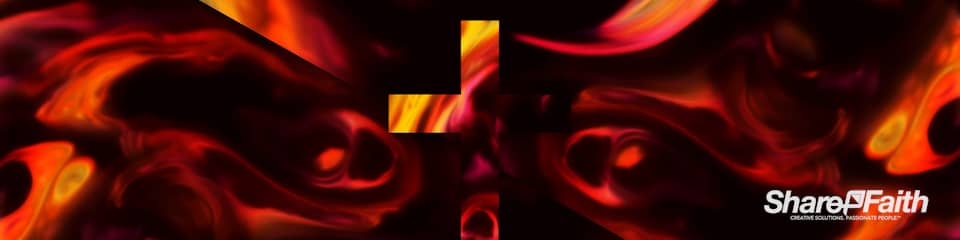 Abstract Galaxy Cross Triple Wide Worship Video