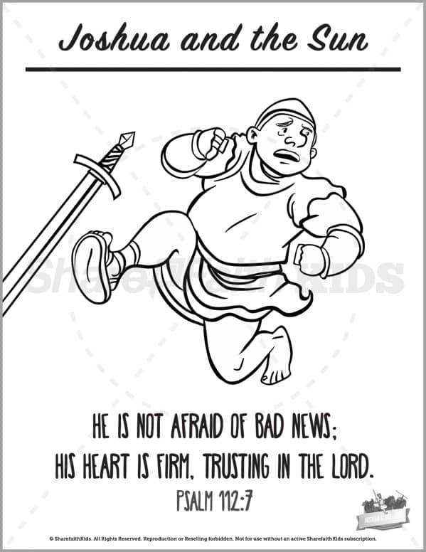 ShareFaith Media » Joshua 10 Joshua and the Sun Preschool Coloring